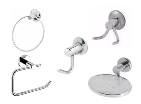 Kit Acessórios P/ Banheiro Aço Inox 5 Peças light - 2220 LG METAIS - LG METAL Kit Acessórios P/ Banheiro Aço Inox 5 Peças light - 2220 LG METAIS - LG METAL