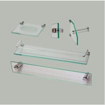 Kit Acessórios p/ Banheiro de Vidro Luxo 5 pçs Kit Acessórios p/ Banheiro de Vidro Luxo 5 pçs