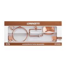 Kit Acessorios p/Banheiro Lorenzetti - 2000 F24 Rose Gold Attic Quadra