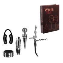 Kit acessorios p/ vinho livro