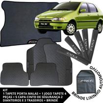 Kit Acessórios Palio 1996 a 200 Tapete Emborrachado + Porta Malas + 5 Capas de Cinto Segurança Kit Acessórios Palio 1996 a 200 Tapete Emborrachado + Porta Malas + 5 Capas de Cinto Segurança