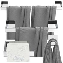 Kit Acessórios Para Banheiro 4 Peças Master Inox