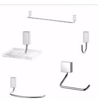 Kit Acessórios Para Banheiro 5 Peças Aço Inox 2000 C30 Lorenzetti