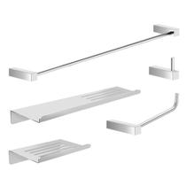 Kit Acessórios Para Banheiro 5 Peças Alto Brilho 2101Tr Kit Acessórios Para Banheiro 5 Peças Alto Brilho 2101Tr