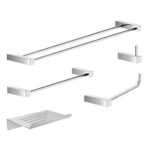 Kit Acessórios Para Banheiro 5 Peças Alto Brilho 2190Tr Kit Acessórios Para Banheiro 5 Peças Alto Brilho 2190Tr