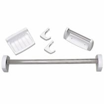 Kit Acessórios Para Banheiro 5 Peças Branco - Kb2 - Astra Kit Branco Kb2-as Astr