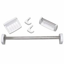 Kit Acessórios para Banheiro 5 Peças Branco - KB2 - ASTRA Kit Acessórios para Banheiro 5 Peças Branco - KB2 - ASTRA
