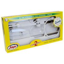 Kit Acessórios Para Banheiro 5 Peças Japi Samba Branco