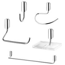 Kit Acessórios para Banheiro 5 Peças JOY Cromado Lorenzetti Kit Acessórios para Banheiro 5 Peças JOY Cromado Lorenzetti