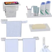 Kit Acessórios Para Banheiro 6 Peças Branco SF.MAX