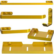 Kit Acessórios Para Banheiro 6 Peças Dourado SF Plus Kit Acessórios Para Banheiro 6 Peças Dourado SF Plus