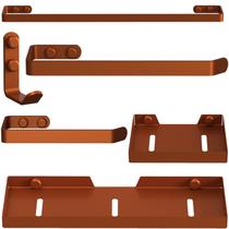 Kit Acessórios Para Banheiro 6 Peças Rose Gold FS Plus