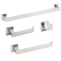 Kit Acessórios Para Banheiro Aço Inox Premium - Cromado