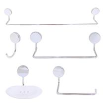 Kit Acessórios para Banheiro Alumínio Abs 5 Peças Cromado