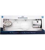 Kit Acessórios para Banheiro Atenas com 5 peças em Alumínio Anodizado 26000 Marchezan Kit Acessórios para Banheiro Atenas com 5 peças em Alumínio Anodizado 26000 Marchezan