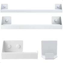 Kit Acessórios Para Banheiro Branco 4 Peças Master Slim DF Kit Acessórios Para Banheiro Branco 4 Peças Master Slim DF