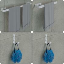 Kit Acessórios Para Banheiro Branco 4 Peças Plus Kit Acessórios Para Banheiro Branco 4 Peças Plus