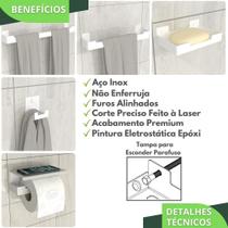 Kit Acessórios Para Banheiro Branco 5 Peças Elg