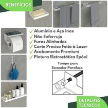 Kit Acessórios Para Banheiro Branco 6 Peças Max