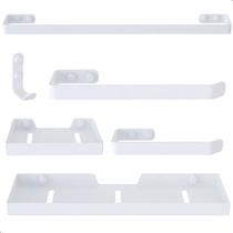 Kit Acessórios Para Banheiro Branco 6 Peças