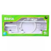Kit Acessórios Para Banheiro Branco Cristal Com 5 Peças