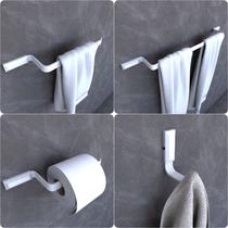 Kit Acessórios Para Banheiro Branco Empire 4 peças Kit Acessórios Para Banheiro Branco Empire 4 peças