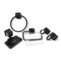 Kit Acessorios Para Banheiro Caribe 5Pcs Preto Kit Acessorios Para Banheiro Caribe 5Pcs Preto