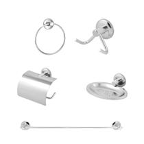 Kit acessórios para banheiro com 5 peças modelo veneza Kit acessórios para banheiro com 5 peças modelo veneza