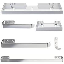 Kit Acessórios Para Banheiro Cromado 6 Peças Kit Acessórios Para Banheiro Cromado 6 Peças