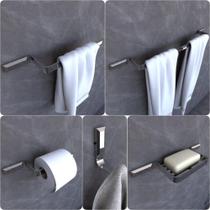 Kit Acessórios Para Banheiro Cromado Empire 5 peças Kit Acessórios Para Banheiro Cromado Empire 5 peças