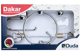 Kit Acessórios para Banheiro Dakar ABS Cromado 5PCS - DUDA