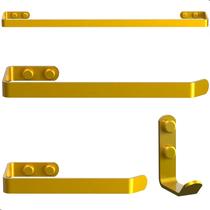 Kit Acessórios Para Banheiro Dourado 4 Peças Plus Kit Acessórios Para Banheiro Dourado 4 Peças Plus