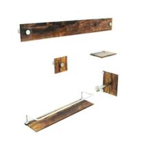 Kit acessorios para banheiro em vidro temperado padrao madeira Kit acessorios para banheiro em vidro temperado padrao madeira