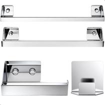 Kit Acessórios Para Banheiro Inox 4 Peças Master Slim DF Kit Acessórios Para Banheiro Inox 4 Peças Master Slim DF