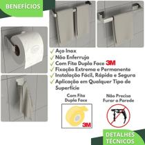 Kit Acessórios Para Banheiro Inox 4 Peças Master Slim Df