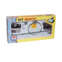 Kit Acessorios Para Banheiro Inox 5 Pecas Minox - 000897