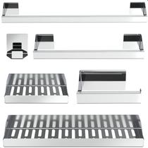 Kit Acessórios Para Banheiro Inox 6 Peças Master Slim DF