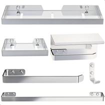 Kit Acessórios Para Banheiro Inox e Cromado 6 Peças MAX