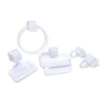 Kit Acessórios Para Banheiro Linha Caribe C/ 5 Pçs Branco - Arqplast