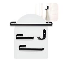 Kit Acessórios Para Banheiro Luxo 4 Peças Preto Fosco Kit Acessórios Para Banheiro Luxo 4 Peças Preto Fosco