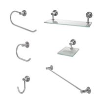 Kit Acessórios Para Banheiro Luxo 6 Peças Moscou - Polido Kit Acessórios Para Banheiro Luxo 6 Peças Moscou - Polido