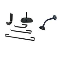 Kit Acessorios para Banheiro Metal 5 Peças + Ducha Cascata Aluminio Polido Black 4 Polegadas Kit Acessorios para Banheiro Metal 5 Peças + Ducha Cascata Aluminio Polido Black 4 Polegadas