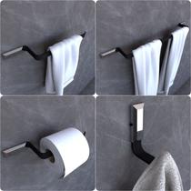 Kit Acessórios Para Banheiro Preto e Cromo Empire 4 peças Kit Acessórios Para Banheiro Preto e Cromo Empire 4 peças