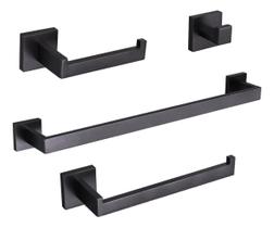 Kit Acessórios Para Banheiro Preto Luxo Inox Toalhas Papel Kit Acessórios Para Banheiro Preto Luxo Inox Toalhas Papel