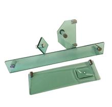 Kit acessórios para banheiro reto mini vidro verde - Aciole