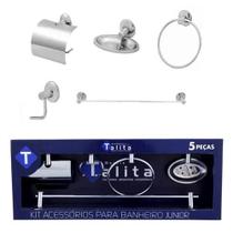 Kit Acessórios Para Banheiro Talita Juninho Completo Ref 4080 Kit Acessórios Para Banheiro Talita Juninho Completo Ref 4080