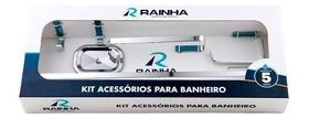 Kit Acessórios Para Banheiro Valência Polido - Metais Rainha