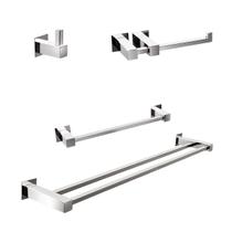 Kit Acessórios Para Banheiros 4 Peças Inox - Kromus Kitqd4a