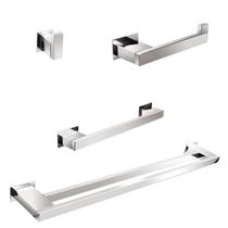 Kit Acessórios Para Banheiros 4 Peças Inox - Kromus Kitrt4a