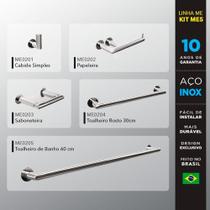 Kit Acessórios Para Banheiros 5 Peças Inox - Kromus Kitme5